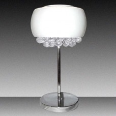 Crystal Chandelier White Glass Shade