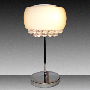 Crystal Chandelier White Glass Shade