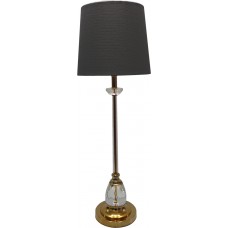 Premium Quality Classic Table Lamp with Black Shade - H76.2