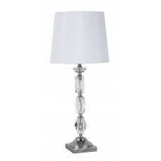 Crystal Table Lamp White Shade H:60cm